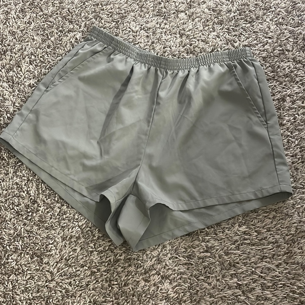 Green athletic shorts